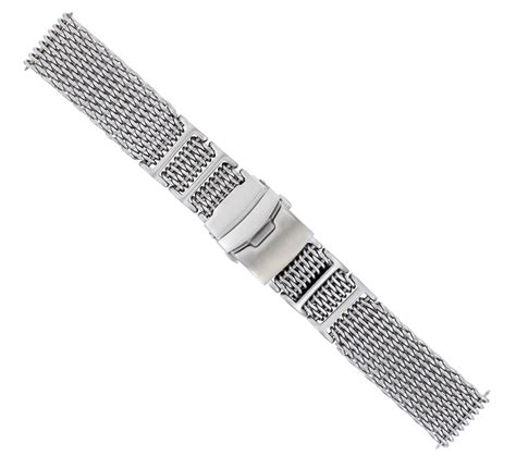 Ewatchparts 22MM SHARK MESH STAINLESS STEEL WATCH 